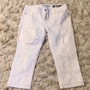 Brand new white Miss Me denim Capri